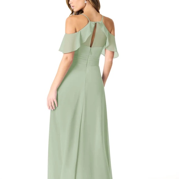 Azazie Dakota Sage Green Dress - Picture 2 of 5